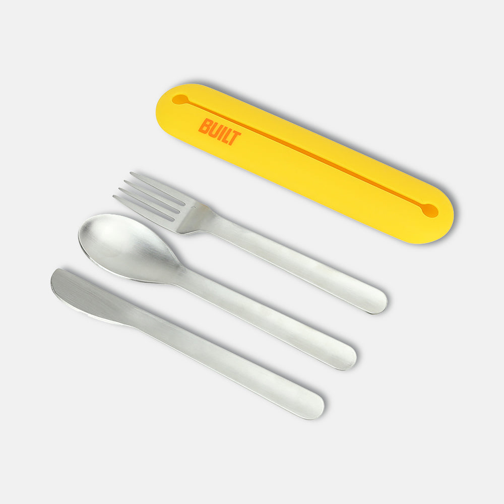 Yellow Kitchen Utensil Set, Stainless Steel & Silicone Heat Resistant –  INSETLAN