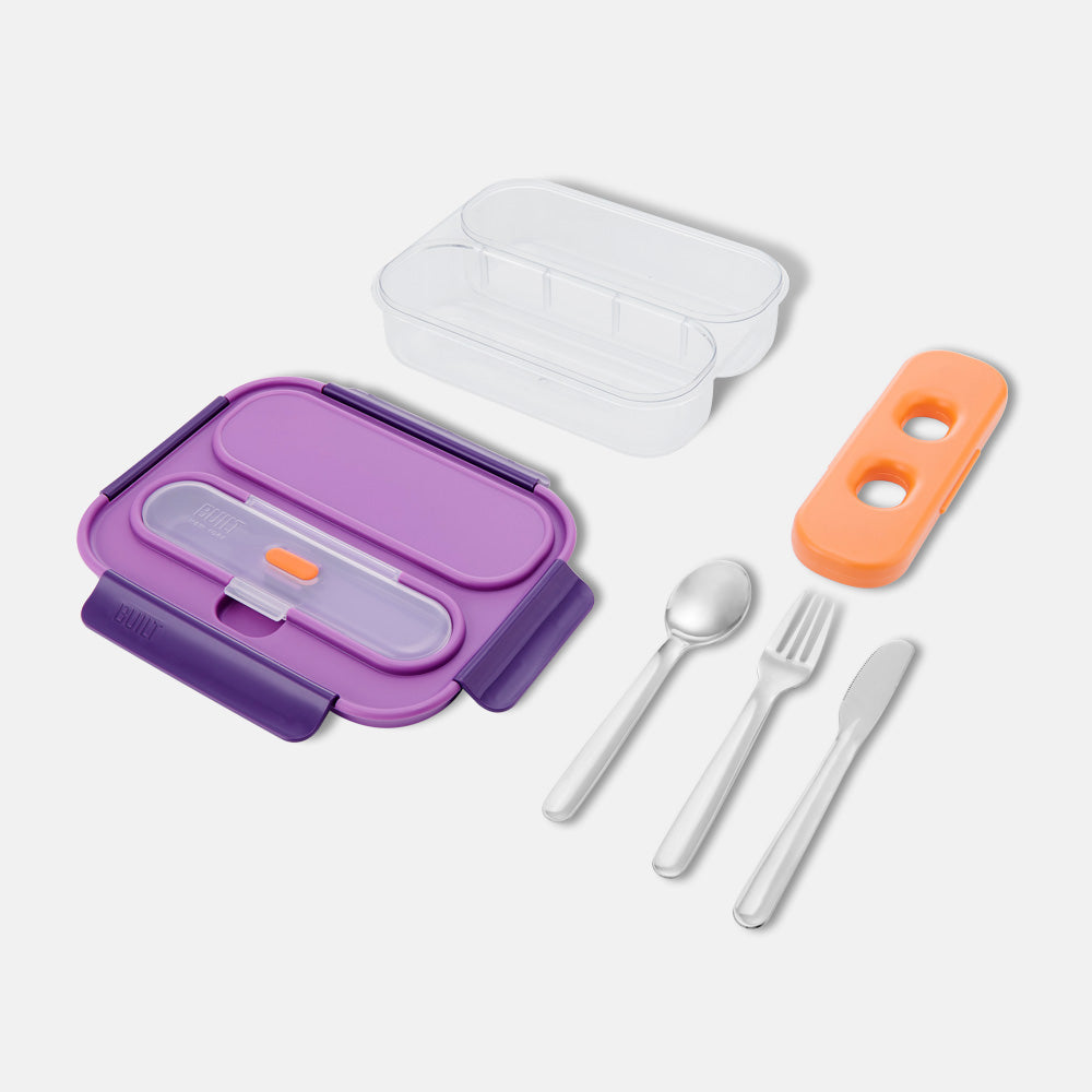 color::Purple Sunset | Built Gourmet 2 Compartment Bento with Ice Pack