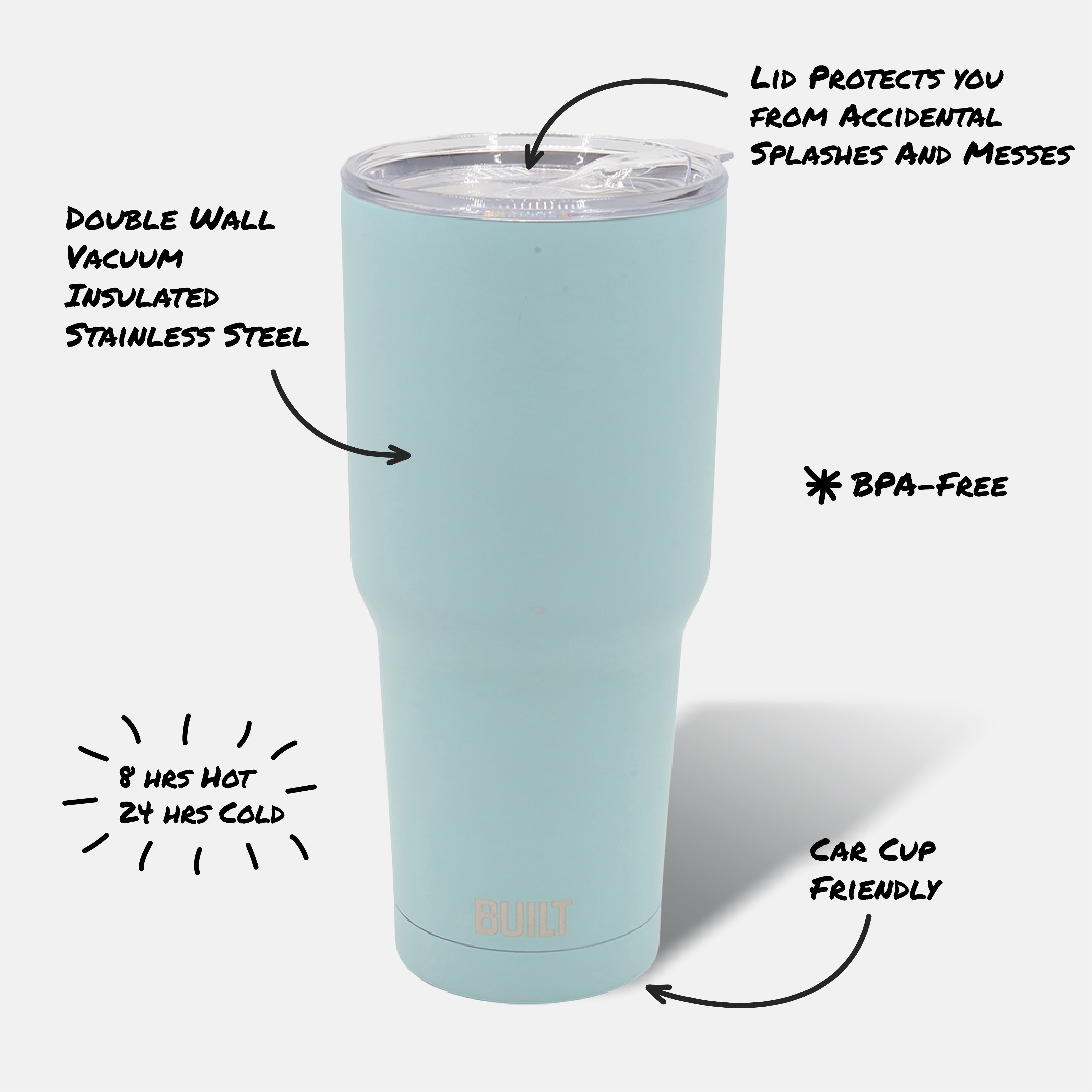 30oz Double Walled Insulated Stainless Steel Tumbler